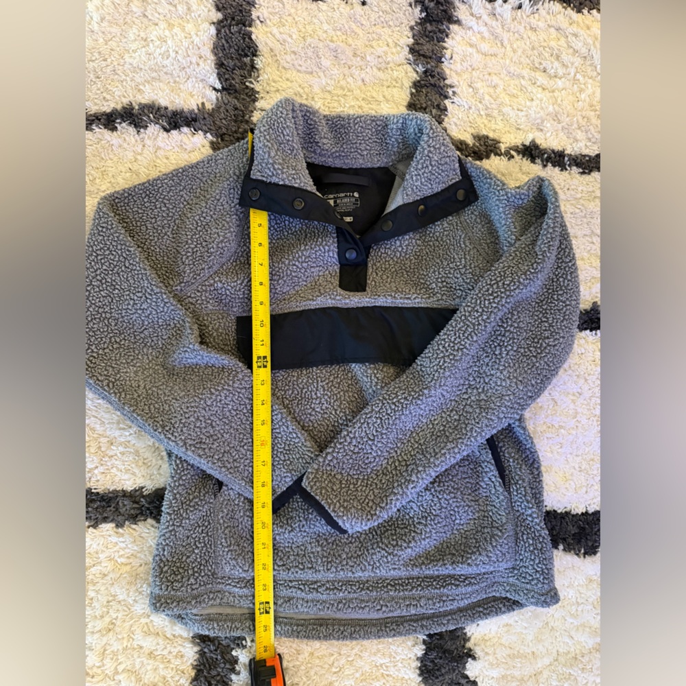 Carhartt Womens Gray & Black Kangaroo Pocket Fleece Sweater Pullover Size [S] - Picture 5 of 6